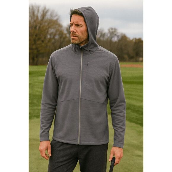 VRST Men’s Cold Weather Performance Hooded Jacket Wind & Water Resistant UPF 30 - Picture 1 of 9